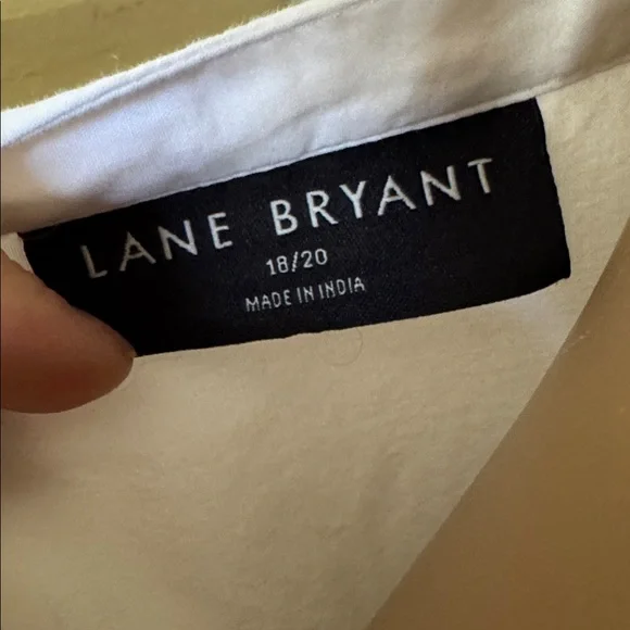 Lane Bryant Women’s White Summer Tunic Shirt sz 18 20 - Picture 4 of 8